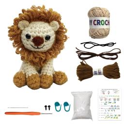 Fio de tricô de algodão Agulhas Ganchos Boneca de pelúcia Ferramenta animal, Material Bag, Conjunto completo DIY, Crochê de mão para adultos Brinquedo fofo - Image 2