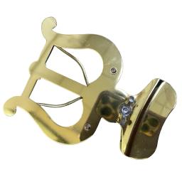 Metal trompete sino titular, clip de trombone profissional, peças douradas, março música stand, trompete - Image 4