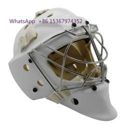 Capacete de goleiro de hóquei no gelo de policarbonato Capacete de goleiro de hóquei com gaiola de olho de gato resistente ao impacto - Image 2