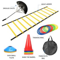 Outdoor Speed Agility Ladder Set, Treinamento De Futebol, Discos De Logotipo, Saco De Armazenamento, Acessórios De Futebol, 1 Set - Image 1