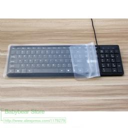 Silicone Keyboard Protector Capa Pele, Computador Desktop Teclados, 19 '', 21,5'', 22,1 '', 23'', 24 '', 27'', 29 '', 44*14cm - Image 1