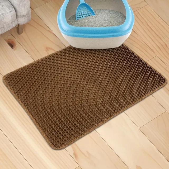 Tapete Impermeável de Dupla Camada em EVA para Gatos - Almofada Dobrável e Suprimentos de Limpeza 