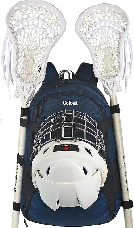 Goloni Grande Lacrosse Equipamento Mochila, 2 Sticks Holder, Compartimento separado de chuteiras, Saco De Hóquei Em Campo - Image 4