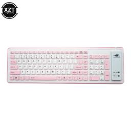 Portátil impermeável e Dustproof Silicone teclado, USB dobrável, 103 chaves, com fio para PC, laptops - Image 4