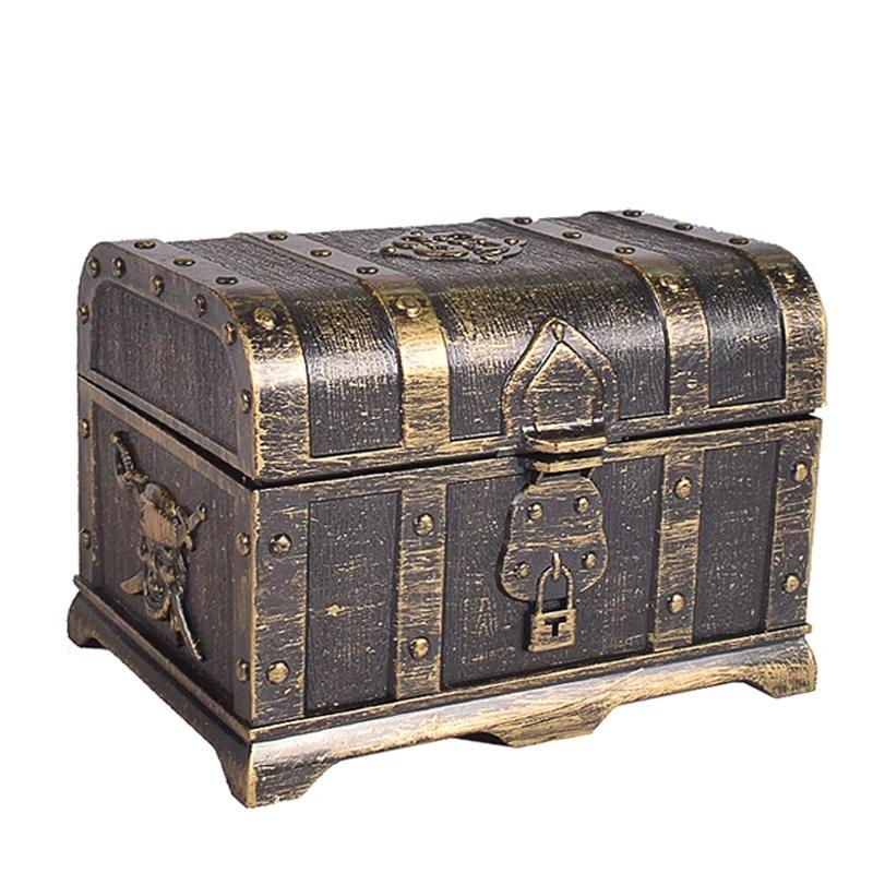 Pirata Tesouro Peito para Festa Decoração, Bronze Caixa De Jóias, Lembrança Decorativa, Brinquedo De Plástico, Tamanho Grande - Image 1