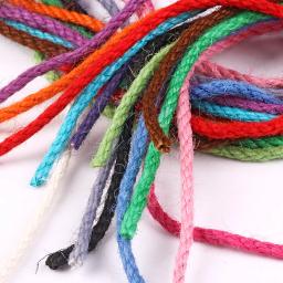 Corda de juta natural para decoração artesanal DIY Craft, fio colorido, cânhamo torcido cabos, corda de macramé, Pet coçar, 5mm, 10 jardas - Image 4