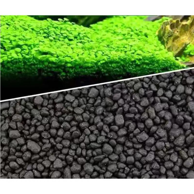 Adubo do substrato do solo para aquário plantado natural, cascalho de argila preta, aquário de água doce, substrato poroso, 500g - Image 1