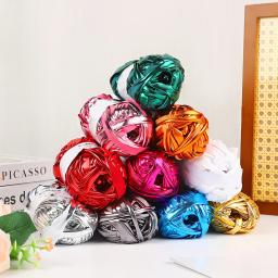 Fio De Tecido De Pano Metálico, DIY Bag Sapatos De Tricô E Crochê, Couro De Imitação Plana, Linha De T-Shirt Brilhante, 100g por Rolo - Image 1