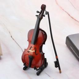 Réplica Miniatura De Madeira Do Violoncelo Com Caso, Presentes Musicais, Modelo Do Instrumento, Ornamentos, 5,5" - Image 4