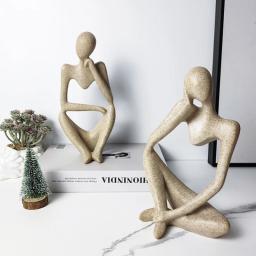 Molde De Silicone De Resina Epóxi 3D, Vela De Corpo Abstrato Europeu, Ornamentos De Retrato Do Pensador, Decoração De Casa Simples - Image 1