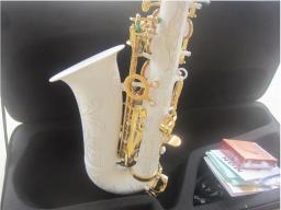 Saxofone Alto profissional A-992 White Gold Key Super Musical instrumento Alta Qualidade E Sax Plano Com Caso - Image 4