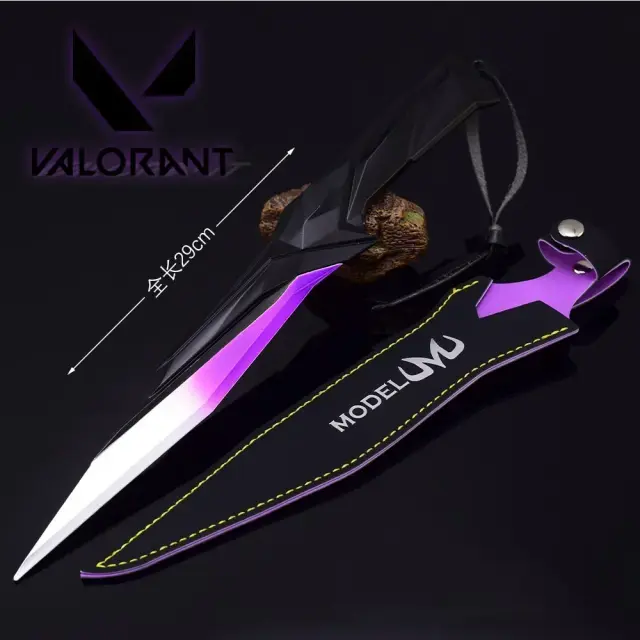 Periféricos Colecionáveis de Valorant: Arma Singularity e Faca Katana em Brinquedos Artesanais de 30cm