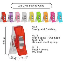 Clipes De Costura De Plástico Multiuso, Clipes De Quilting, Prendedores De Roupa, Grampos para Artesanato DIY, Papel De Encadernação, 20 Pcs, 50Pcs - Image 2
