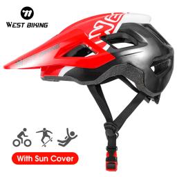West Bike-Capacete de Bicicleta com Viseira, Todo-o-Terreno, Trail XC, MTB Bike Capacete, Off-Road Mountain Bike, Ciclismo Capacete De Segurança - Image 1