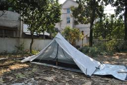 Outdoor Trekking Pole Tent, 2 Pessoa Ultraleve pirâmide Tent, 2 Pessoa Trekker Tent, Ultraleve Camping Tent, CZX-571 - Image 2