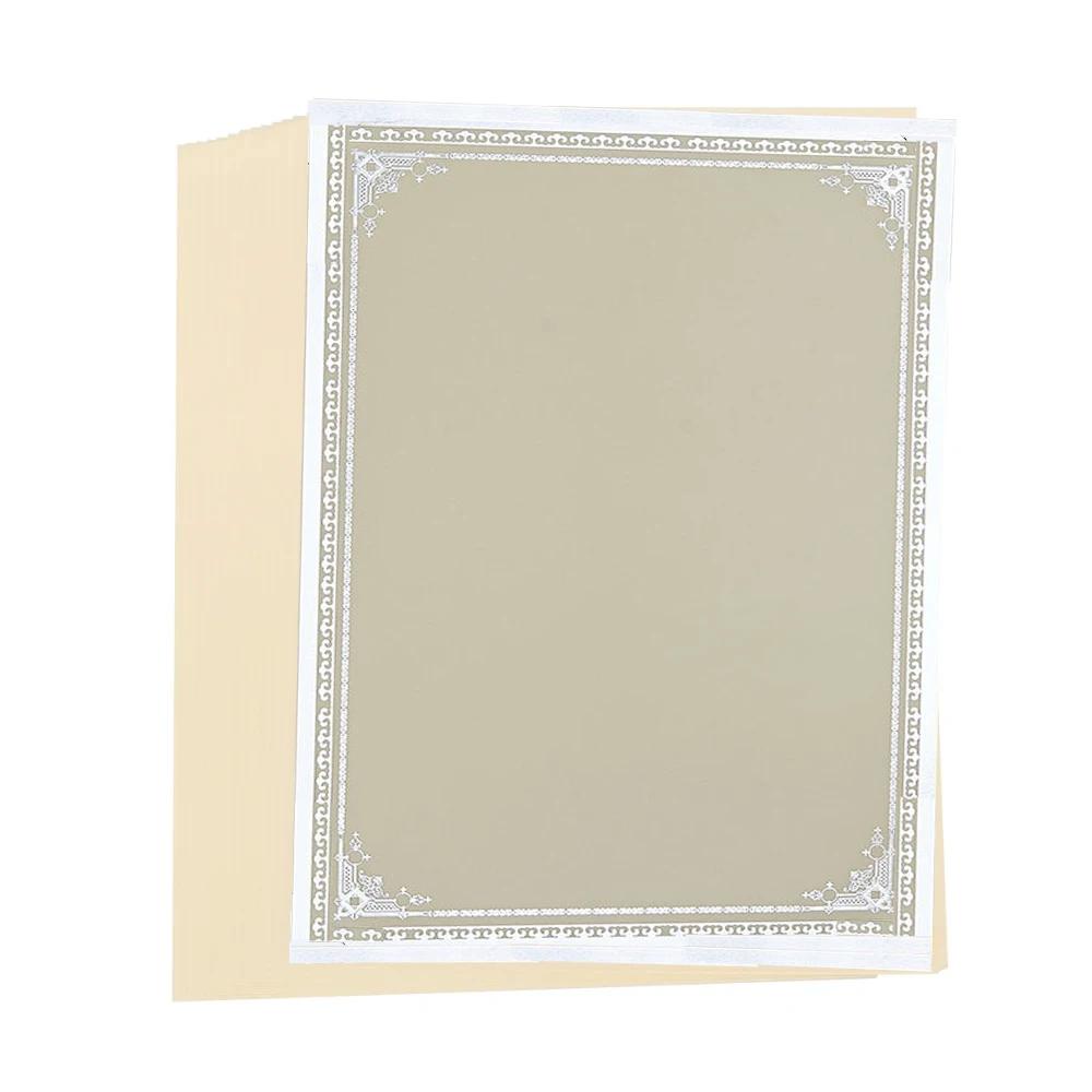 10 pçs certificado de prêmio papel em branco a4 papel certificado de diploma para cerimônia de formatura escritório escola (250g folha de ouro) - Image 1