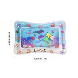 Tapete de jogo sensorial para animal de estimação, Esteira inflável para gato e cachorro, Tema do oceano, Tapete espessado com peixe - Image 5