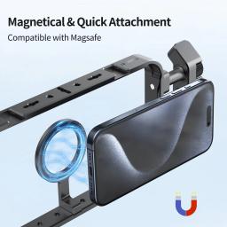 Ulanzi-Magsafe com alça dupla, caixa de alumínio, Filmaker Hold Cage para iPhone 16, 15, 14 Pro Max, estabilizador para gravação de vídeo, MG-001 - Image 2