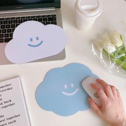 Kawaii nuvem mouse almofada bonito tapete de mesa à prova dwaterproof água antiderrapante almofada de isolamento coreano papelaria tapete de mesa coster material de escritório - Image 2