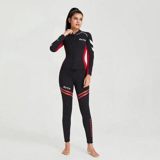 Conjunto Completo de Roupa de Mergulho em Neoprene 3mm para Mergulho, Surf e Caça Submarina