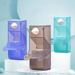 Alimentador automático do papagaio grande capacidade à prova de respingo anti-derramamento pássaro calha dispensador de alimentos para animais de estimação suprimentos do pássaro - Image 2