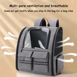 Estojo do carrinho de estimação respirável, Grande destacável gato e cão bolsa transportadora de viagem, Mochila portátil gato, Pet Bag de ventilação ao ar livre - Image 5