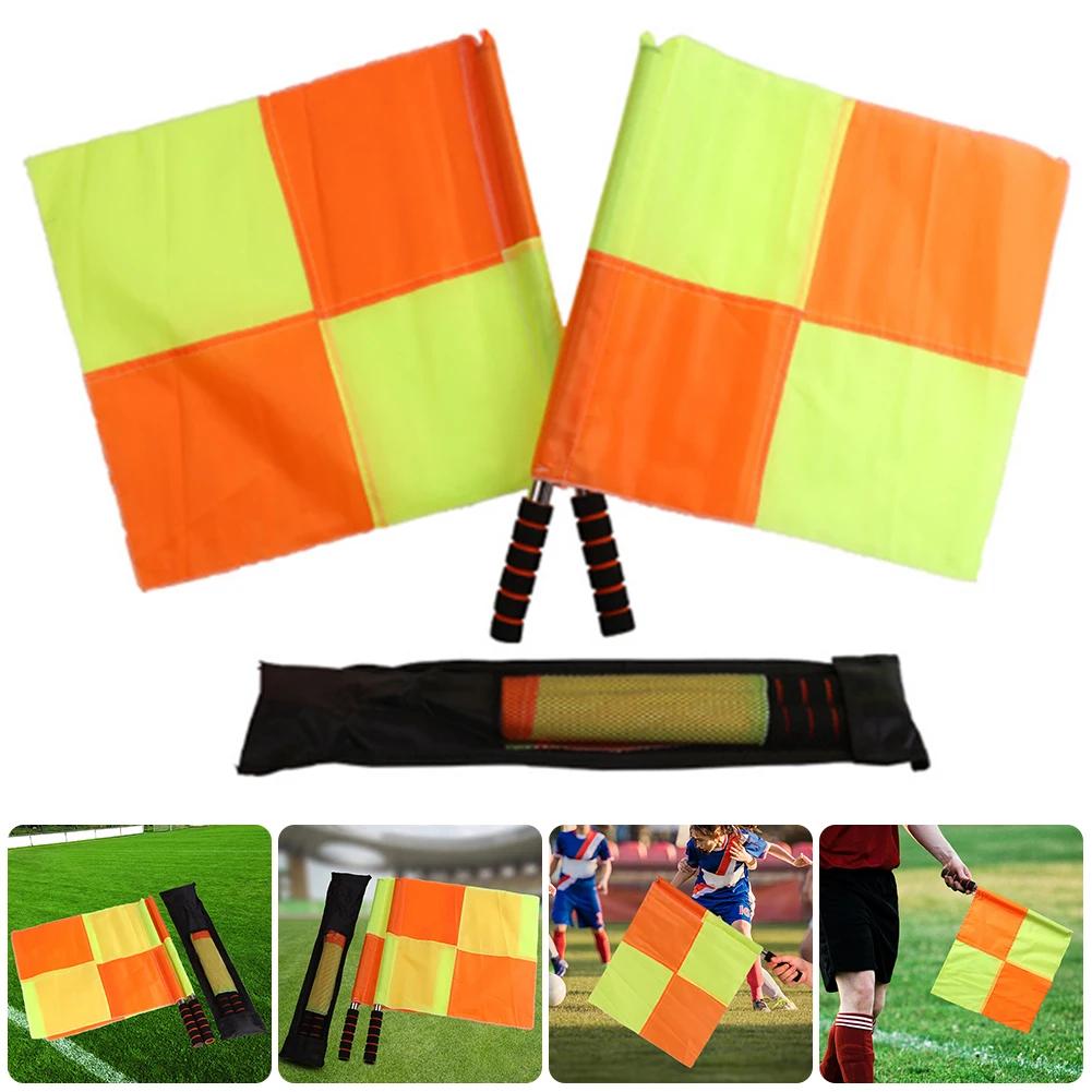 Impermeável antiderrapante futebol árbitro bandeiras, Bandeiras de linha, Equipamento de competição, antiderrapante, futebol, futebol, 2pcs - Image 1