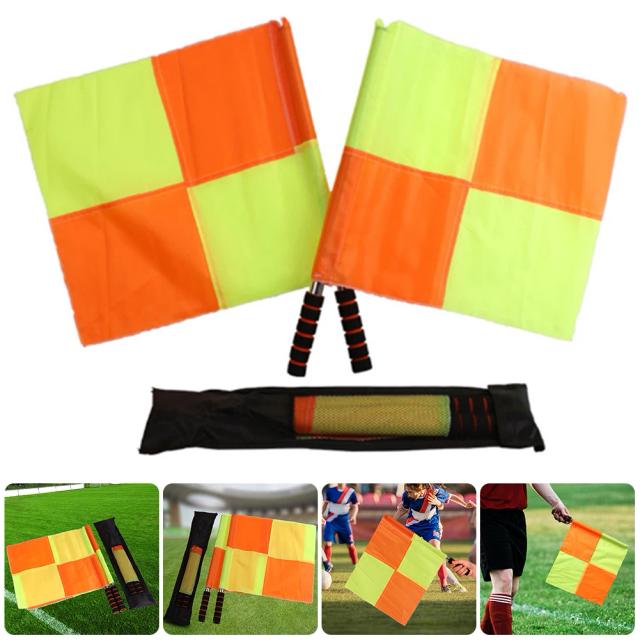 Bandeiras de Futebol Antiderrapantes e Impermeáveis para Árbitros - Kit com 2 Peças para Competição