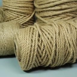 Corda de juta natural para costura, Twine Roll, artesanato de Natal, cabo de juta, fio, casamento, artesanal, DIY, fita do partido, arcos decoração, 2-8mm - Image 4