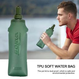 500ml garrafas de água macia tpu dobrável balão para correr escalada saco dobrável garrafa de água da bebida saco de água correndo acampamento - Image 1