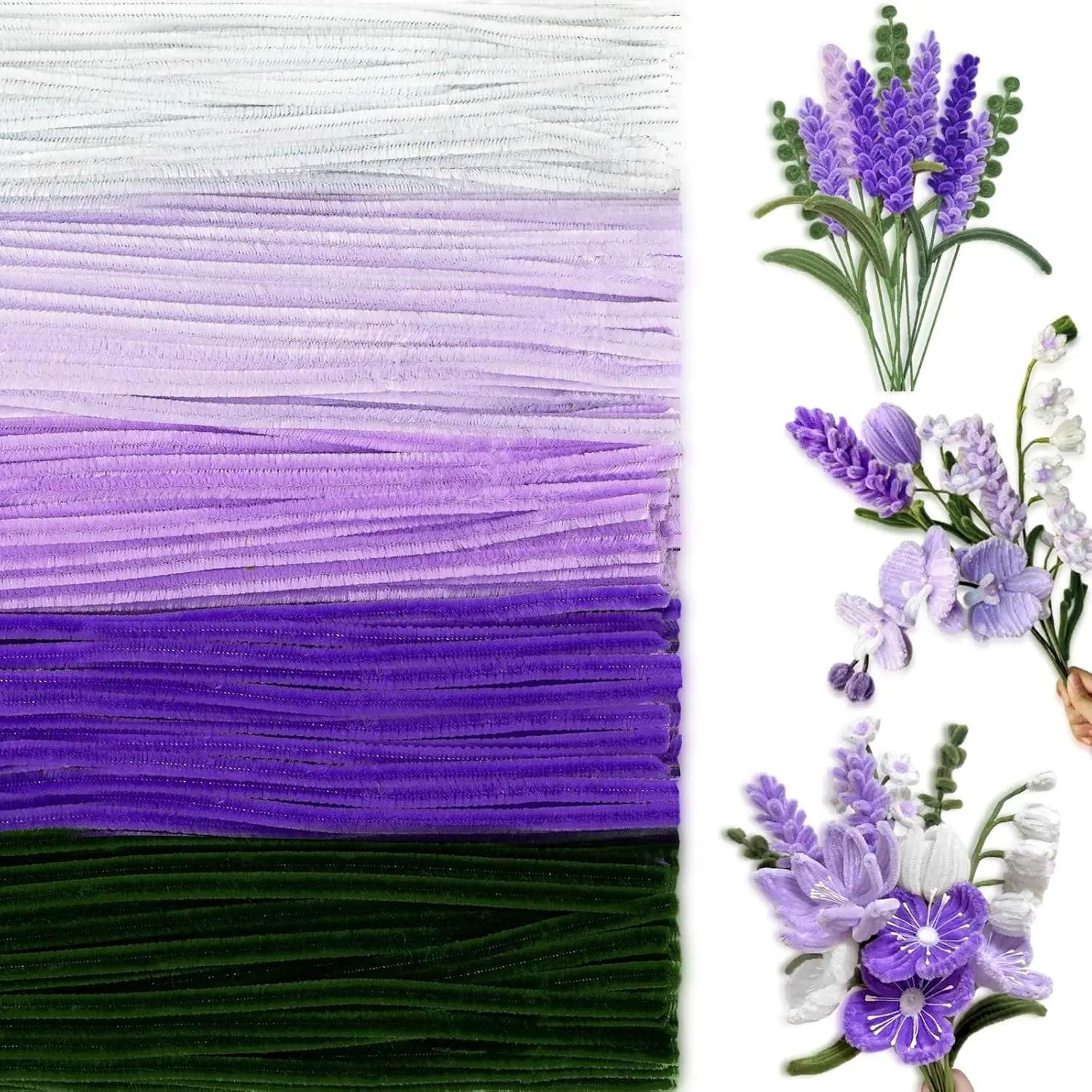 Chenille Hastes, Suprimentos Artesanais, Massa para DIY Arte e Artesanato Projetos, Presente Criativo, 12 em, 500 PCs, 600 PCs - Image 1