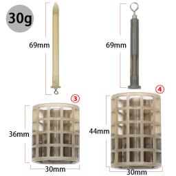 Gaiola para isca de pesca, 25g ou 30g, método de ajuste, alimentador, isca de carpa, armadilha, cesta de peixes, lança anti-emaranhado para equipamento de alimentação, equipamento de peixe - Image 3