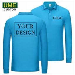 Nova respirável barato manga longa camisa polo pessoal grupo personalizado bordado camisa polo de manga longa masculina barato - Image 5