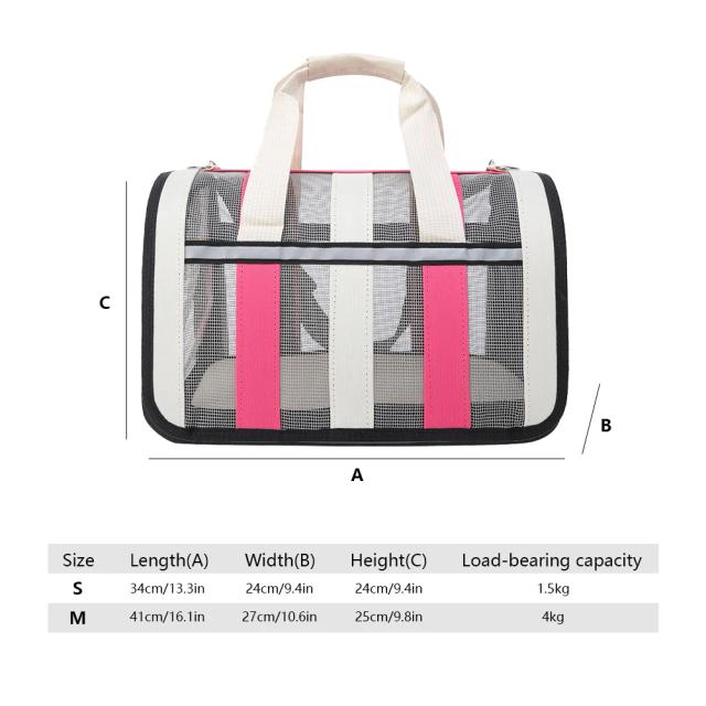 Bolsa de Transporte Versátil para Animais de Grande Capacidade: Mochila Dobrável para Gatos, Coelhos e Cachorros