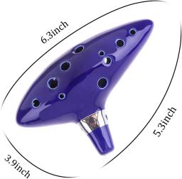 Instrumento de sopro com pontuação e cordão, Alto C, 12 buracos, Holiday Gift - Image 3