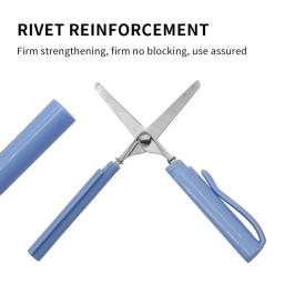 Tesoura de forma de caneta portátil, tesoura dobrável segura criativa, ferramenta de arte multifunções DIY, material escolar e de escritório - Image 4