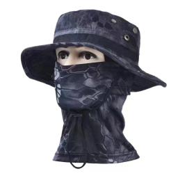 Balaclava camuflada tática masculina, boné de pesca, conjunto completo de máscara facial, chapéu solar snapback, caça ao ar livre, verão - Image 6