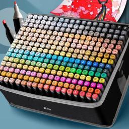 24-168 cores mangá marcadores canetas conjunto pintura desenho marcador material de arte escolar para artista papelaria coreano - Image 1