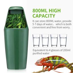 Réptil automático água potável filtro, Fonte de água potável, Lagarto Camaleão, Amphibian Terrarium, Bebedores de alimentação, 11x27cm - Image 4