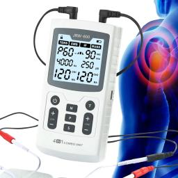 Estimulador muscular elétrico 4 em 1, dispositivo interferencial de fisioterapia de alta frequência, ems, ift, rUSs, dezenas, eletroestimulador de pulso - Image 1