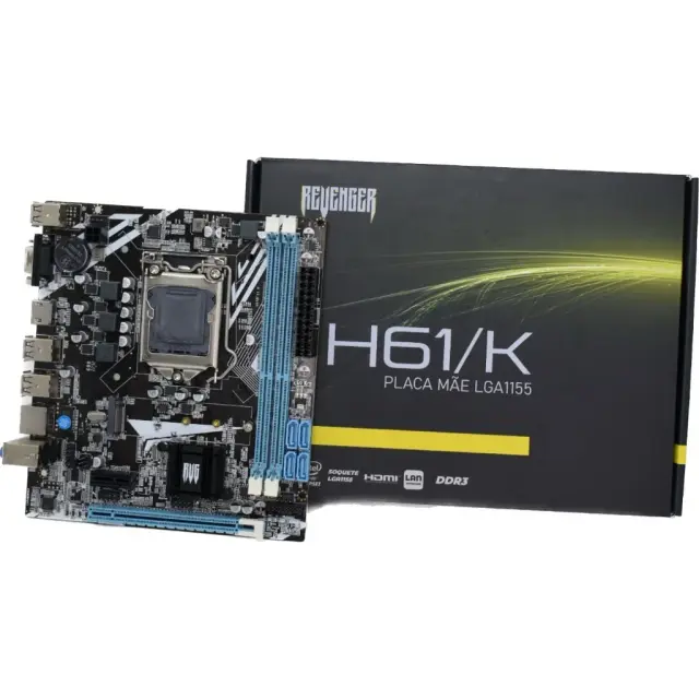 Intel i3 i5 i7 soquete 1155, kp-h61k, hdmi/vga/ddr3