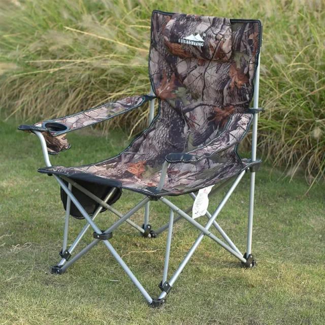 Cadeira de Acampamento Dobrável e Portátil para Relaxar na Praia e na Natureza