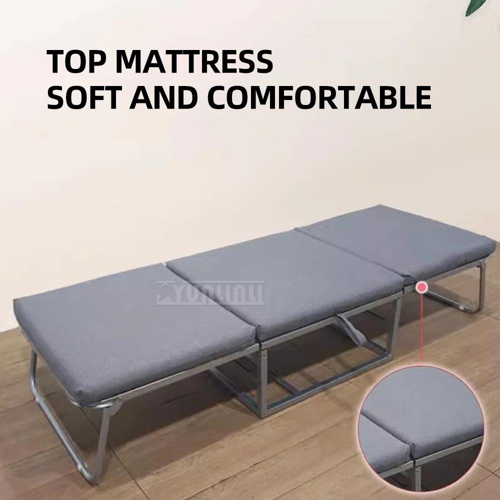 Cama dobrável portátil para escritório, Cama cinza para sesta, Tri-Fold, Cama dobrável para casa, Nenhuma instalação necessária - Image 1