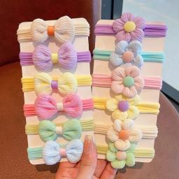 Corda de cabelo bonito coreano com bowknot, anel elástico de alto valor, faixa de cabelo para o miúdo, sem danos, princesa Acessório, 6PCs - Image 4