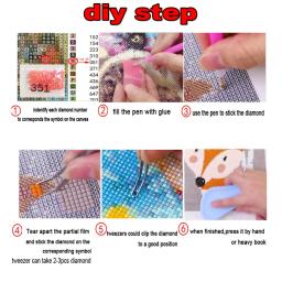 Broca completa pintura diamante rosa 5d diy kits de mosaico strass bordado imagem arte da parede artesanal presente decoração casa l83 - Image 6
