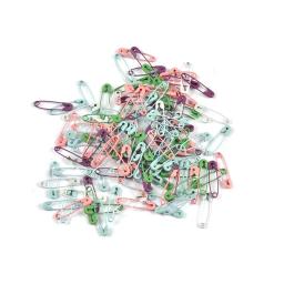 Alfinetes de segurança multicolor para roupas, 100pcs, 23x6mm, ferramenta de decoração, base diy, jóias, broches, 100pcs - Image 5