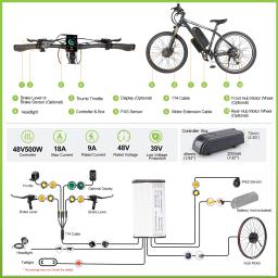 Bafang 500w kit de motor de cubo traseiro dianteiro 48v ebike motor sem escova roda de bicicleta kit de conversão de bicicleta elétrica 20-29 Polegada 700c - Image 6