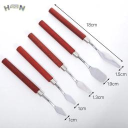Aço inoxidável Artista Pintura Faca Paleta, Tinta A Óleo, Artesanato, Metal Conjunto Espátula, Perfeito Prático, 5Pcs - Image 2