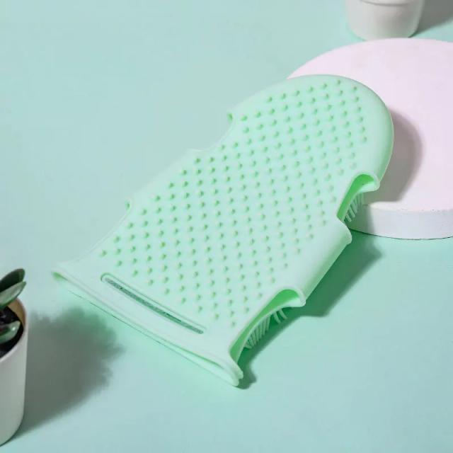 Escova de Banho para Pets com Massagem de Silicone e Luvas Removíveis - Japanese Lovely Wind