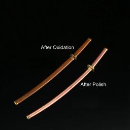 Coleção Miniatura Espadas de Cobre, Katana de Aço Revestida, Mini Samurai Japonês, Escala Grau 1: 6, 18cm - Image 5